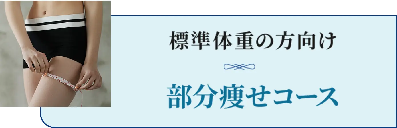 標準体重の方向け部分痩せコース