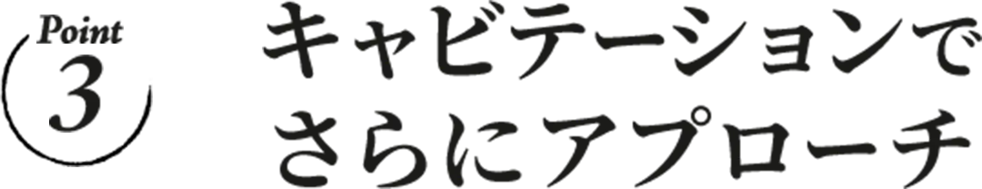 キャビテーションでさらにアプローチ